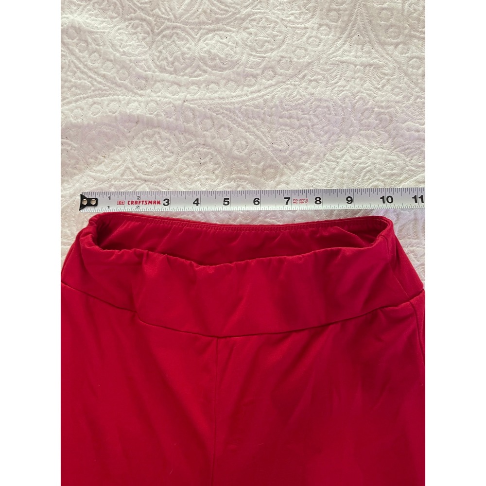 Rue21 Womens Red High Waisted Biker Shorts Size Medium Athletic Spandex Stretch - Picture 3 of 4